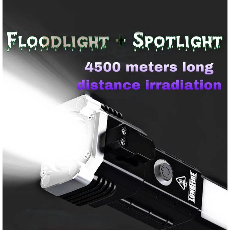 ĐÈN PIN ĐA NĂNG SIÊU SÁNG KÈM BÚA 4 IN 1 VÀ CÁP SẠC USB.AH