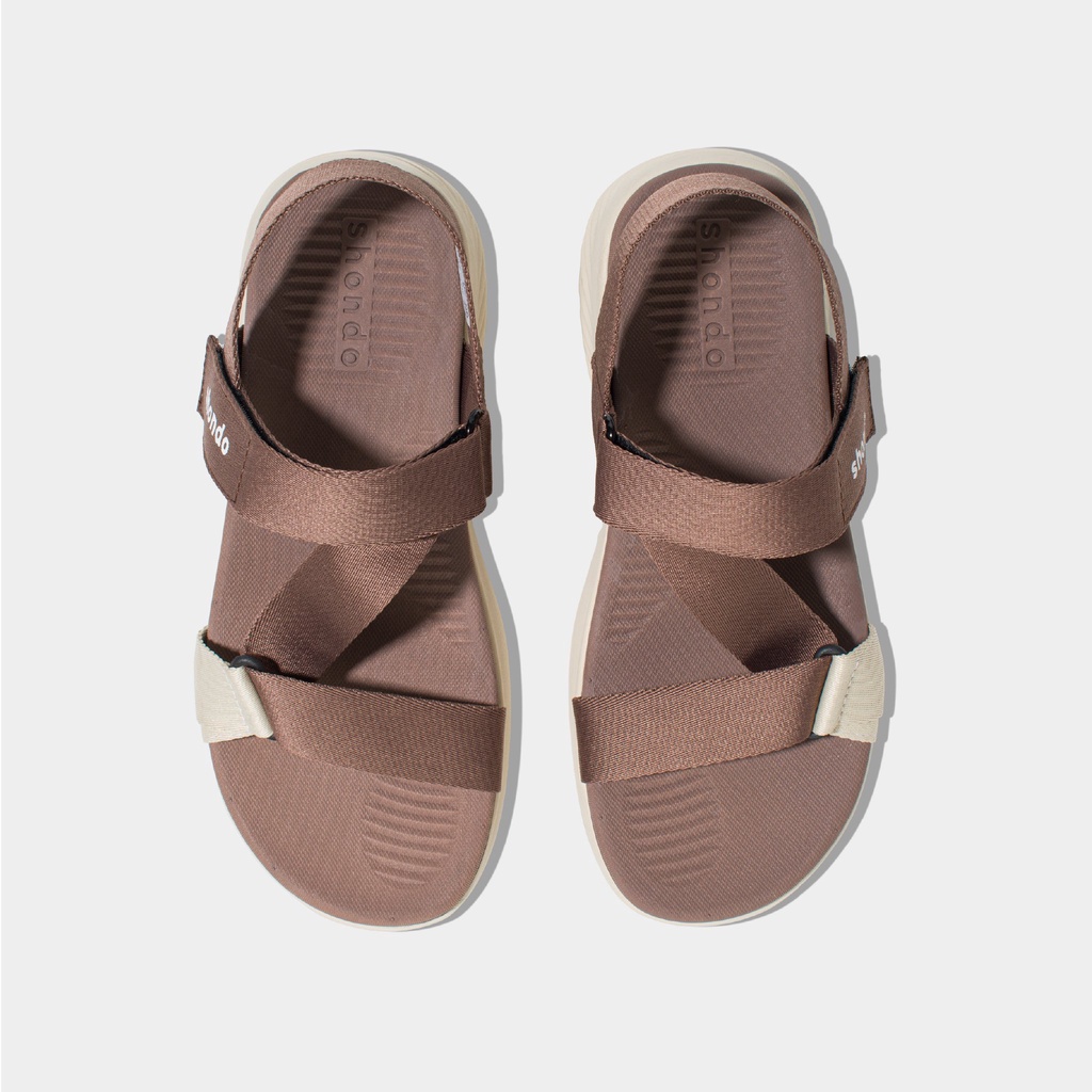 Giày Sandals Nam Nữ Shondo F7 Continew Nâu F7N2797