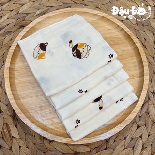 Hộp 5 khăn sữa sợi tre lụa