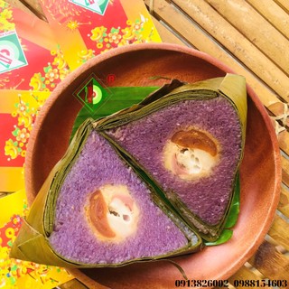 Bánh Ú Cẩm nhân mặn [Bánh tét Trà Cuôn Hai Lý tại Trà Vinh]