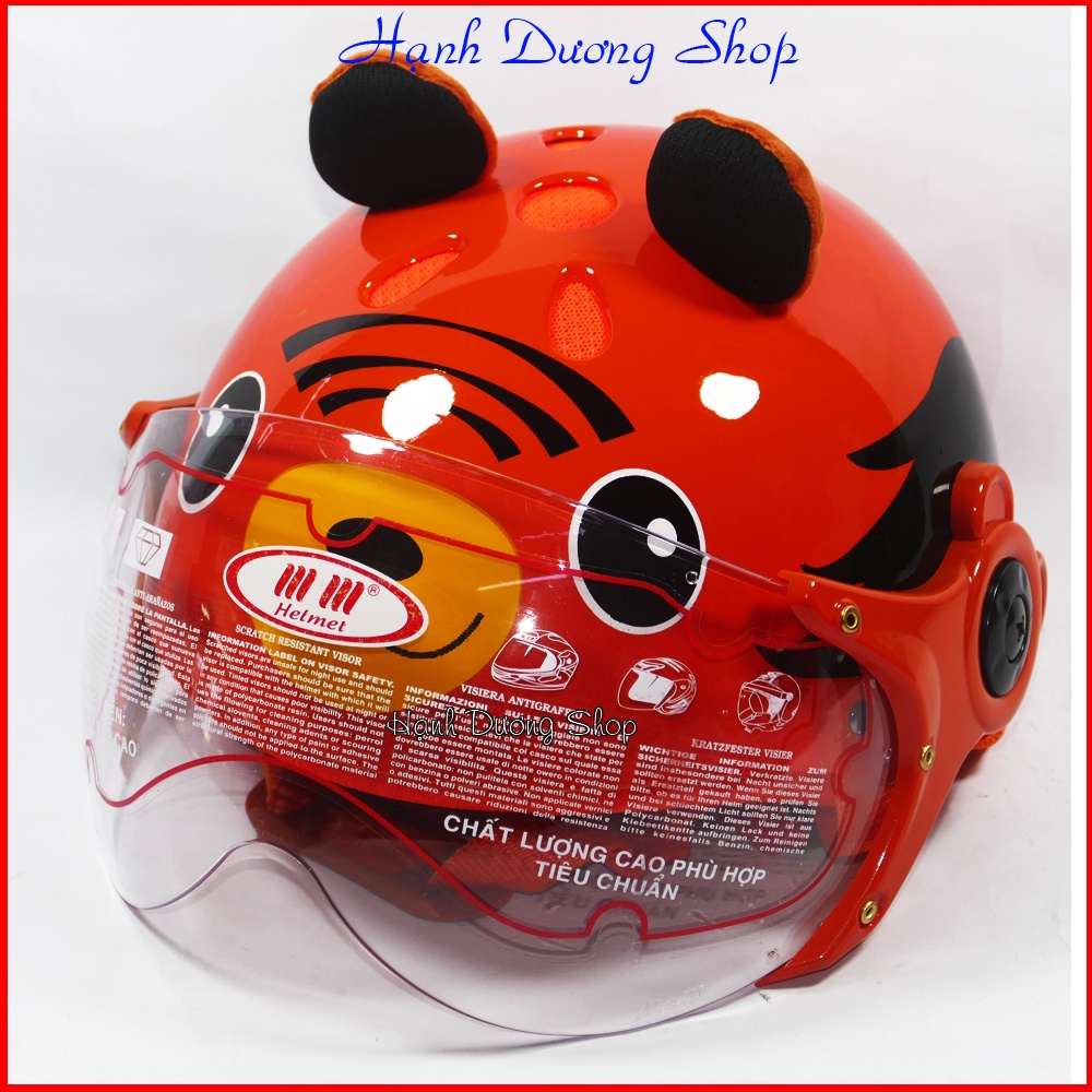 Mũ bảo hiểm dành cho bé hình con cá Có kính chắn bụi bảo vệ tốt mặt và đầu, chất liêu nhựa chắt chắn phù hợp cho cả bé n