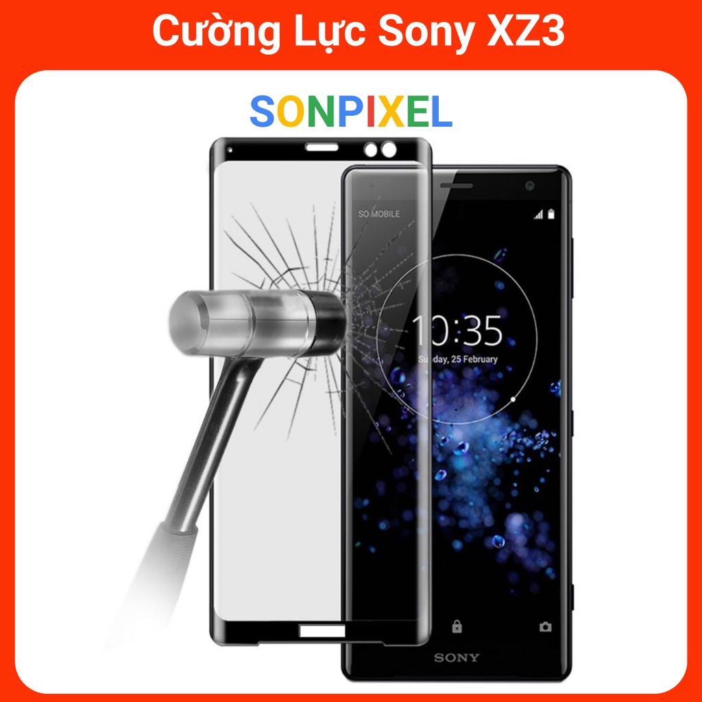 Cường Lực SONY XZ3 Chuẩn Miếng Dán Full Màn Hình Từ Sơn Pixel