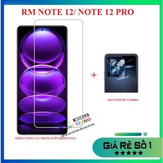 Xiaomi Redmi Note 12 Pro Note 12R Note 10 10S Note 10 Pro kính cường lực trong suốt không full màn + dán bảo vệ camera