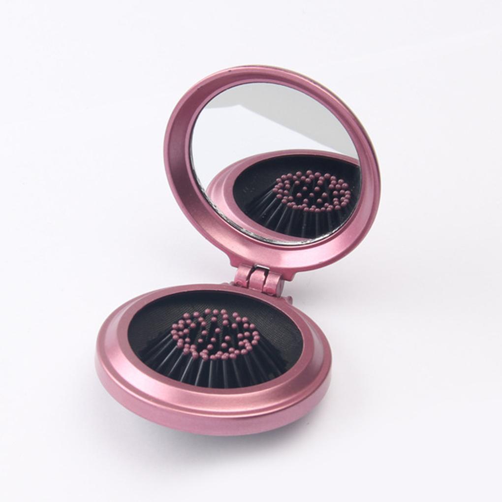 Lược Gấp Tích Hợp Gương Mát Xa Da Đầu Màu Sắc Ngẫu Nhiên