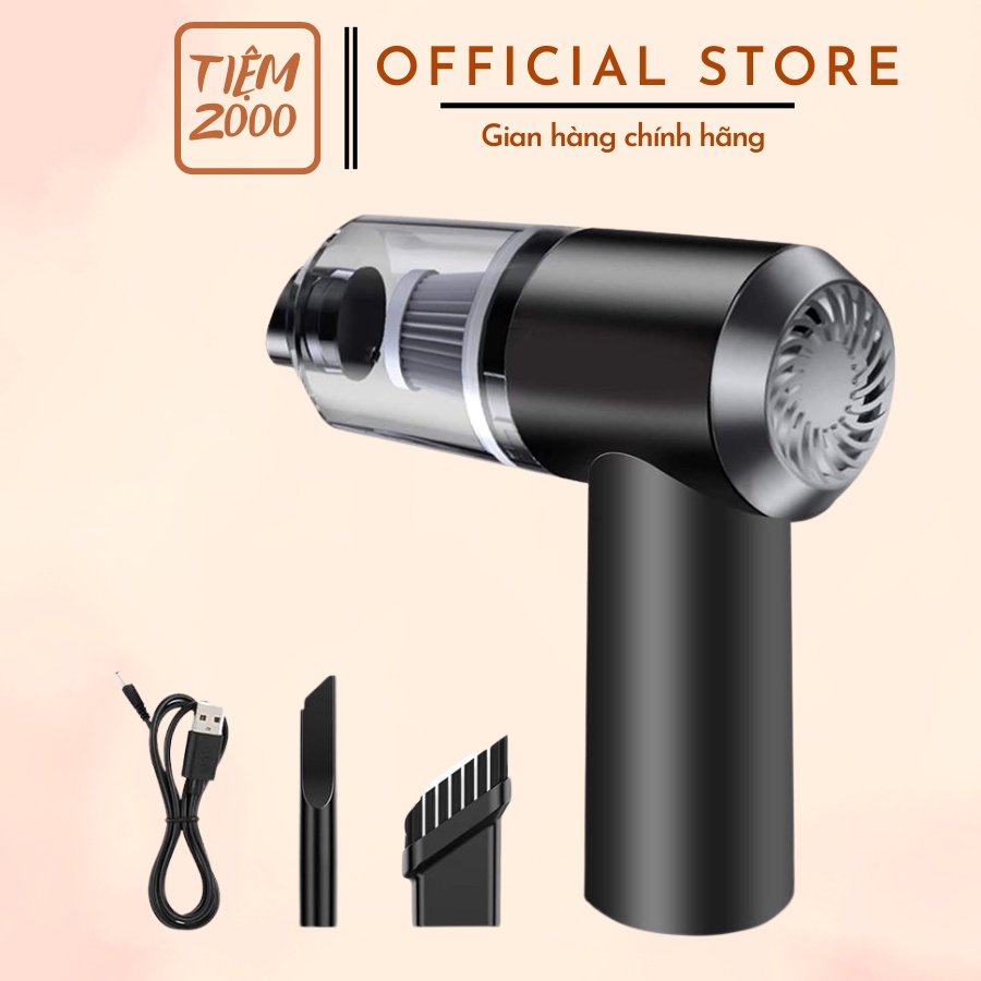 Máy hút bụi mini cầm tay không dây, sạc tích điện, lực hút cao 9000PA - 120w hút mọi loại bụi bẩn, bảo hành 12 tháng