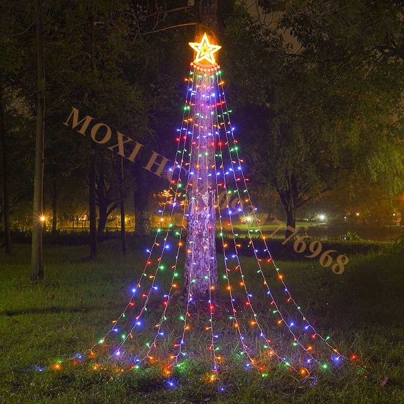 HÀNG NOEL Bộ Màn Sao 1 ông, sao đỉnh 9 sợi thả dài 3,5m