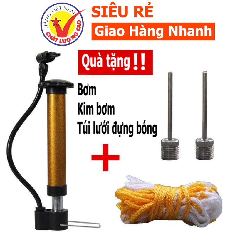 Bơm bóng mini cầm tay, bơm tay, bơm cột khí chống sốc bọc hàng thân kim loại chắc chắn