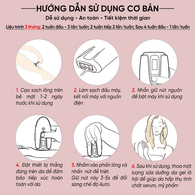 Máy Triệt Lông Vĩnh Viễn Premium, Máy Triệt Lông Cao Cấp , Trẻ Hóa Da Sạch Bóng Lông , Vô Hạn Xung Bảo hành 12T