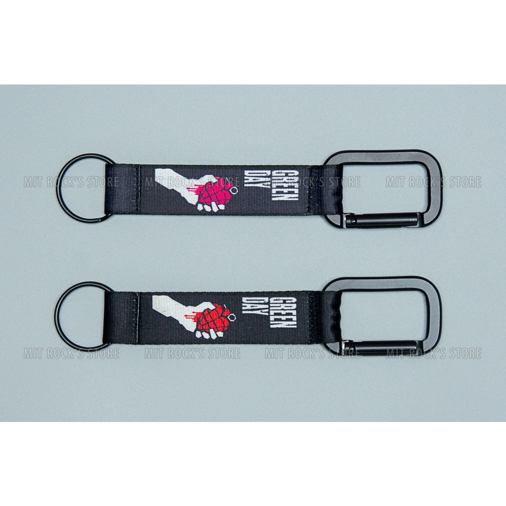 Móc khoá Greenday  - Móc khoá Carabiner - Móc khoá treo hình ban nhạc rock - Móc khoá cài - Móc khoá