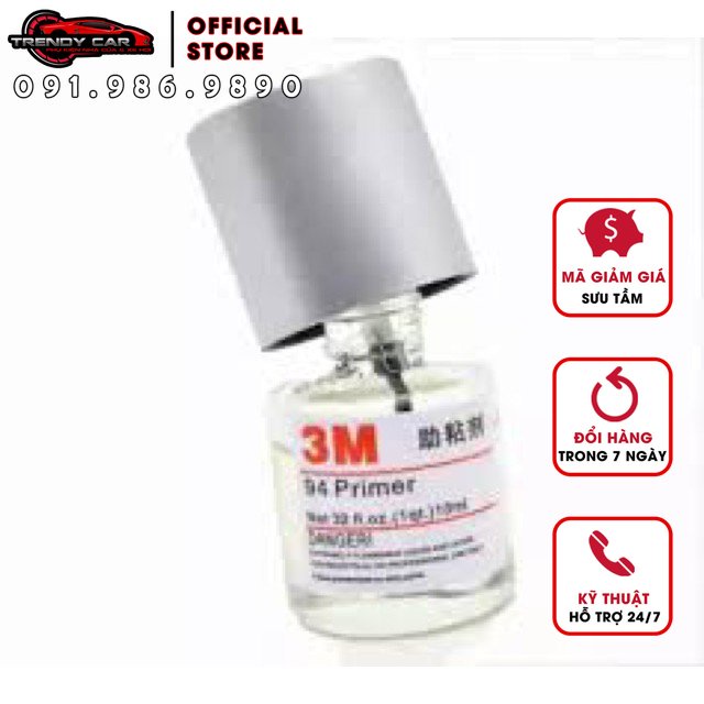keo 3m 94 primer, dán doăng ron cao su, chất dung môi tăng bám dính cho lớp 3m