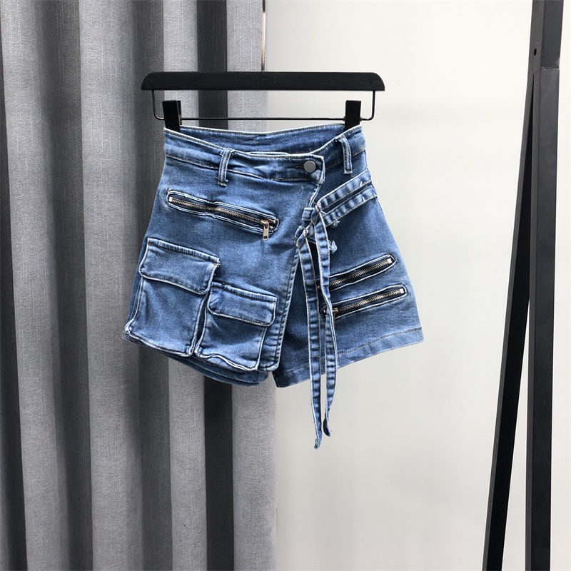 Quần Short Jean Giả Váy Hai Mảnh Phong Cách Mới Mùa Hè Cho Nữ