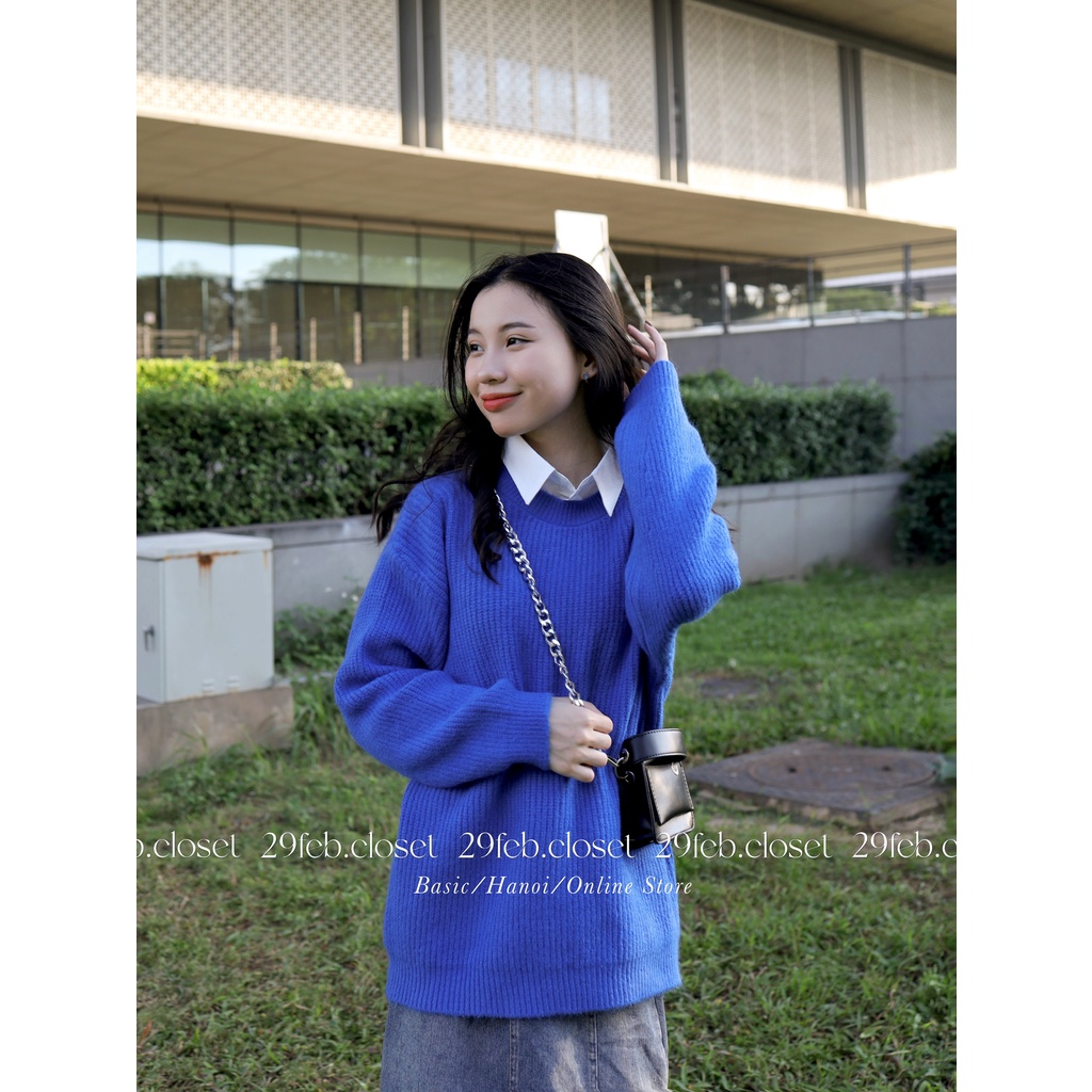 Áo len gân cổ tròn 8 màu - 29feb.closet - A152