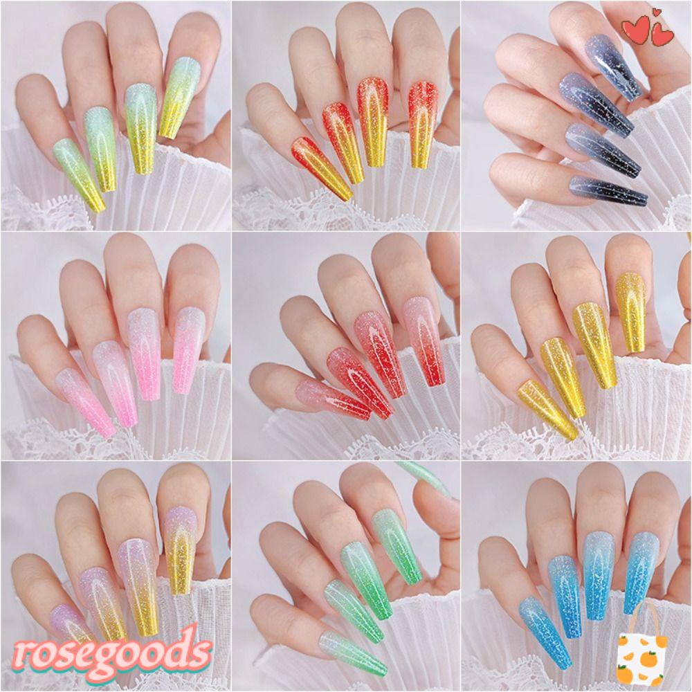 Bộ 24 Móng Tay Giả Hình Chữ T Che Phủ Toàn Diện