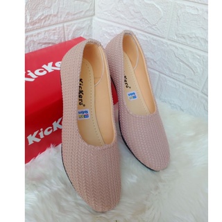 Image of Sepatu Kickers Flatshoes Wanita Bahan Rajut Impor