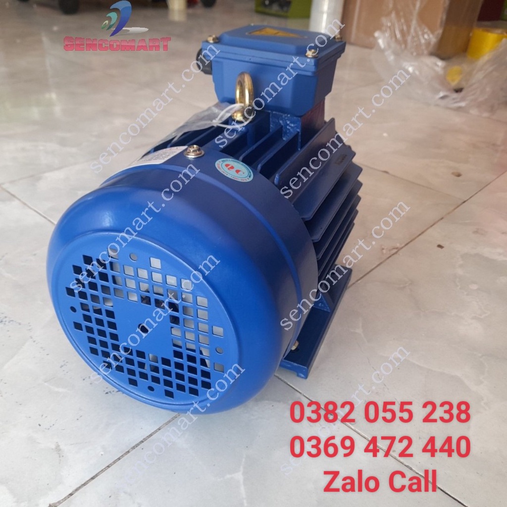 Động cơ motor điện 3 pha 380v 1,5kw vòng tua 1500v/p dây đồng 100%
