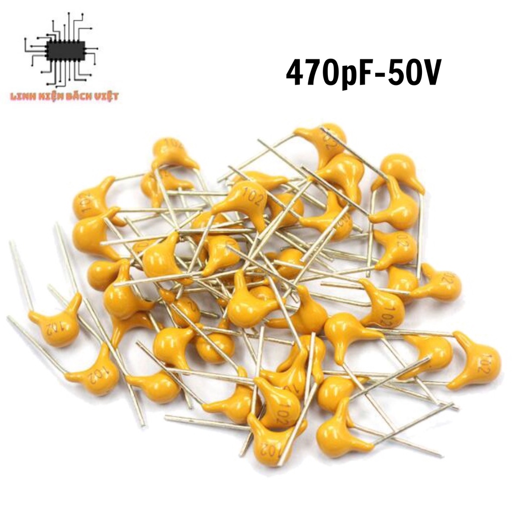 Tụ sứ vàng 471 470pF 0.47nF 50V (10c)