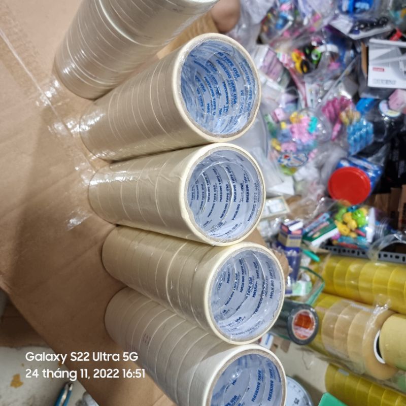 Băng dính giấy viết lên được các cỡ