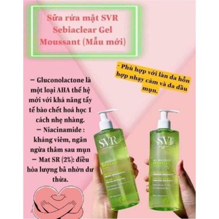 Sữa Rửa Mặt SVR Sebiaclear Gel Moussant 400ml