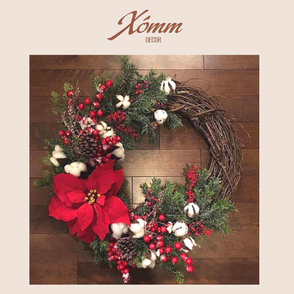 Vòng dây rừng handmade làm vòng nguyệt quế , vòng hoa treo cửa trang trí giáng sinh, đủ size
