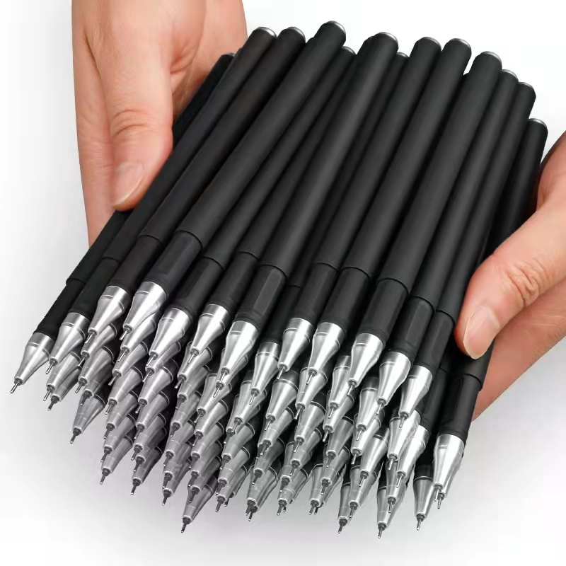 Mũ bút trung tính có chữ ký chữ nhật Nhật Bản đơn giản Matte Black Pen 0.5mm Kim Tube Viết văn phòng Vật tư bài kiểm tra sinh viên Bút đặc biệt