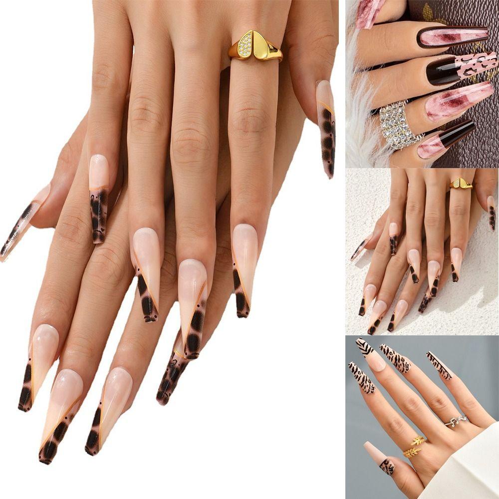 MIHAN1 Set 24 Móng Tay Giả Có Thể Tháo Rời Được MIHAN1