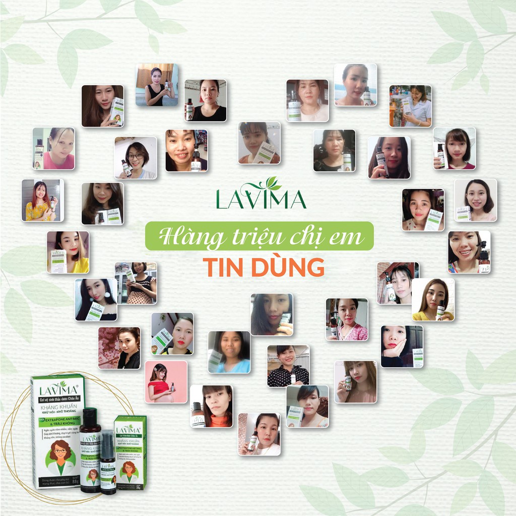 Hộp viên uống Lavima Biotic 20v tặng Gel bôi Lavima 20g