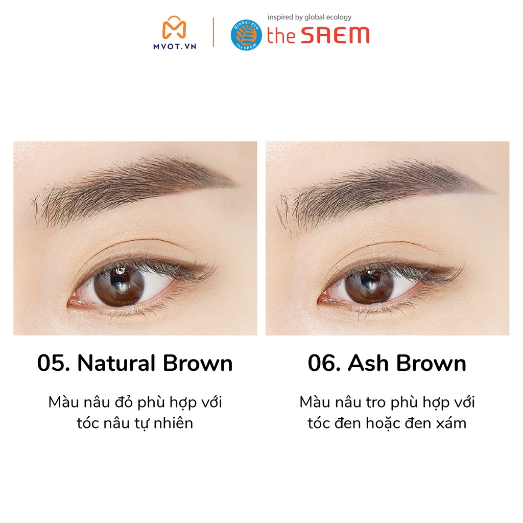 [Combo 2 SP] Kem che khuyết điểm kiềm dầu the SAEM (6.5g) + Chì Kẻ Mày Ngang 2 Đầu Eyebrow (0.2g)