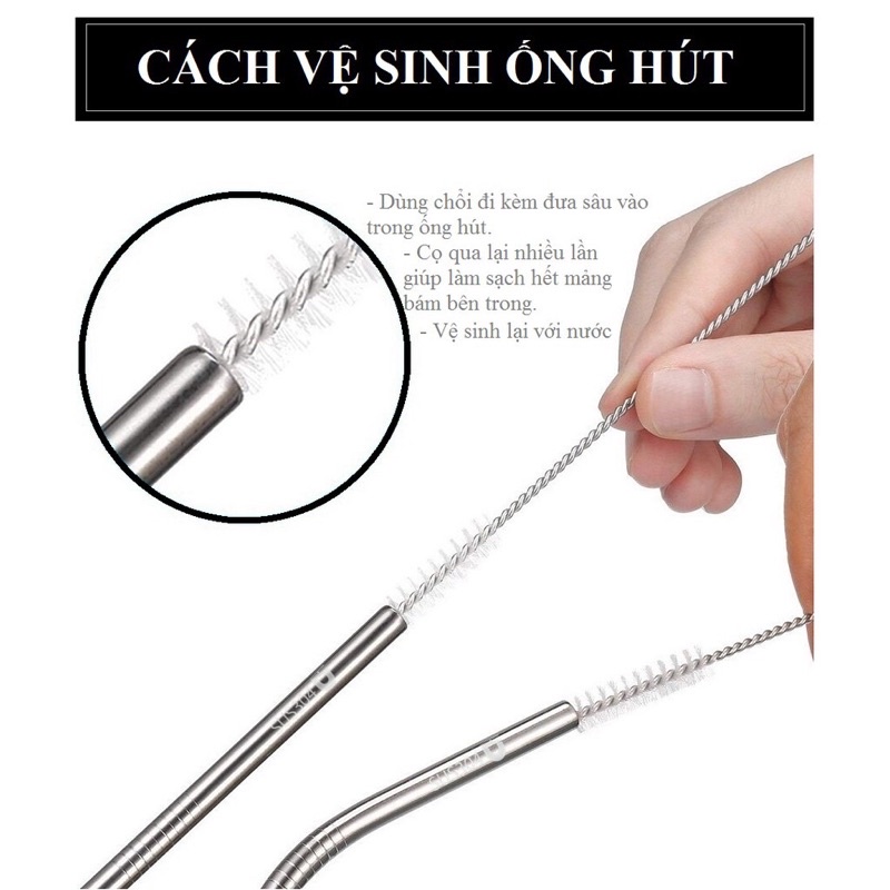 Bộ Ống Hút 3 Món Sus304