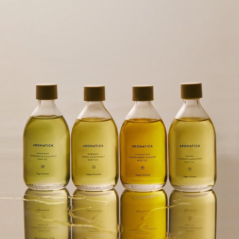 Tinh dầu dưỡng da toàn thân quả bách xù và gừng AROMATICA Circulating Juniper Berry & Ginger Body Oil 100ml