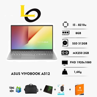Laptop Asus Cũ Mỏng Nhẹ  A512 Core i5 Đời Mới/Ram 8Gb/SSD 512Gb/Màn To Full HD Tràn Viền Đẹp