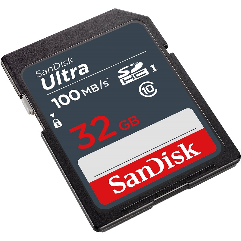 Thẻ nhớ Máy Ảnh SDXC SanDisk Ultra 128GB / 64GB / 32GB 100MB/s (Xanh) - Phụ Kiện 1986