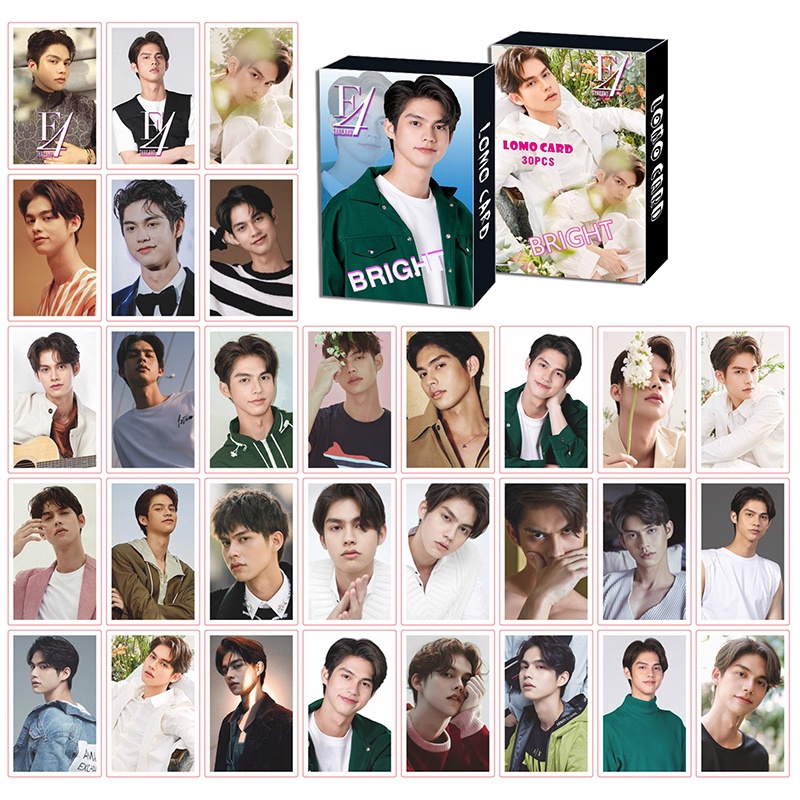 Hộp 30 Tấm Ảnh Lomo Card F4 Thái Lan Bright Win DEW NANI Zeenunew Kinnporsche