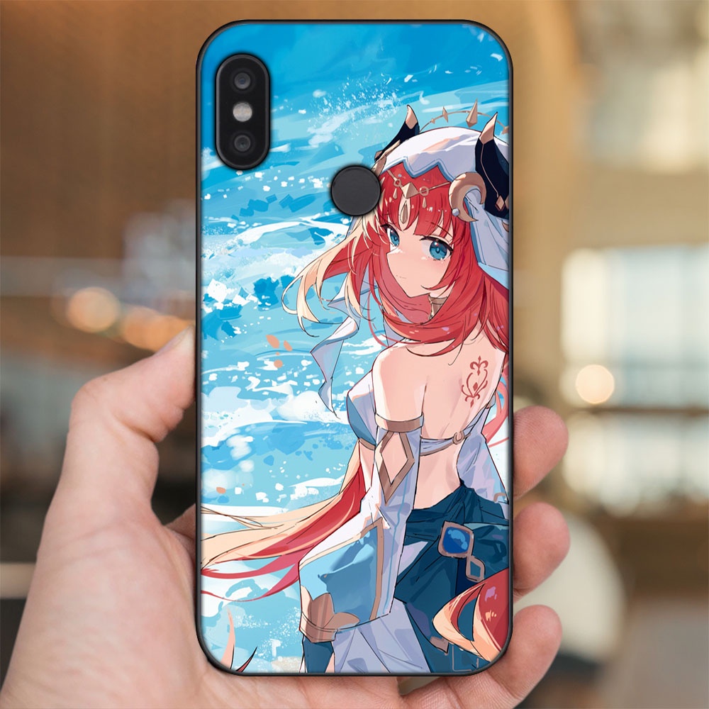 Ốp lưng Xiaomi Redmi Note 5, Note 5 Pro viền đen in hình Nilou Genshin Impact