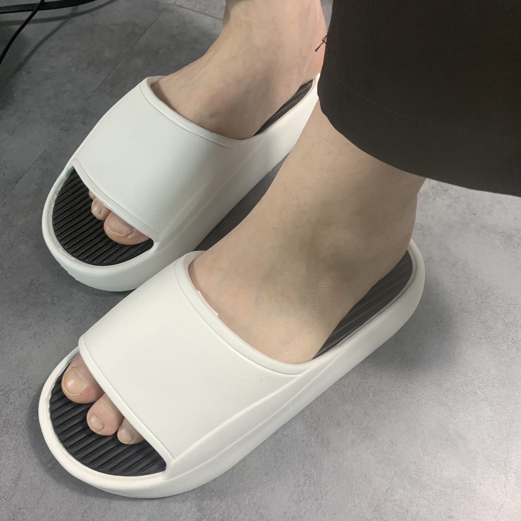 Dép bánh mì nam nữ quai ngang đế độn 5cm hàng loại 1 siêu êm