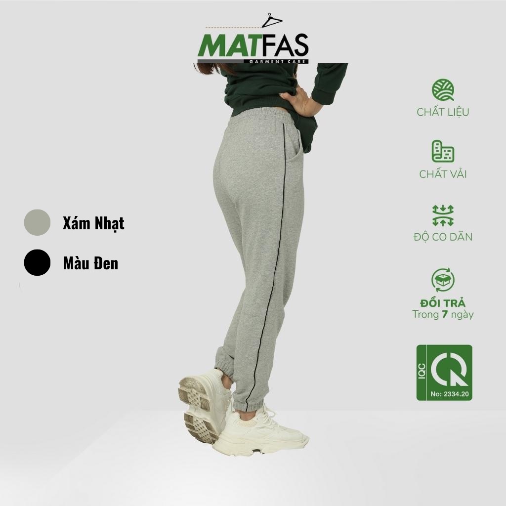 Quần Jogger Nữ Dáng Dài Ống Suông Thun Cạp Chun Năng Động Cá Tính - MATFAS