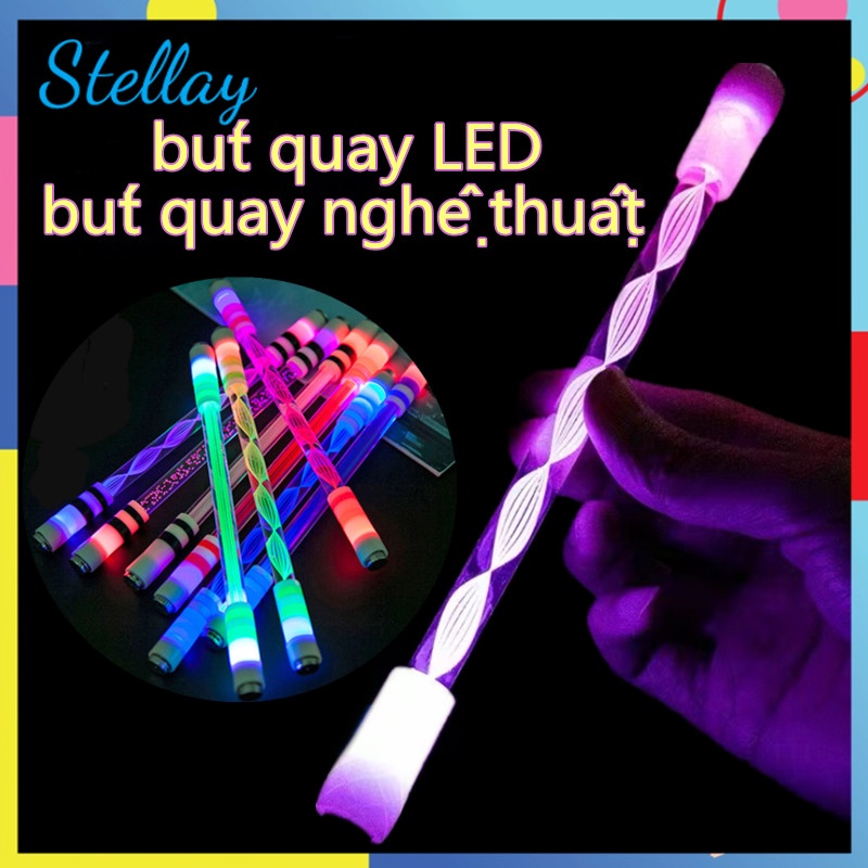 Bút Quay Nghệ Thuật Phát Sáng Mod Có Đèn Led Con Quay Đồ Chơi Spinner GiúP GiảM Stress