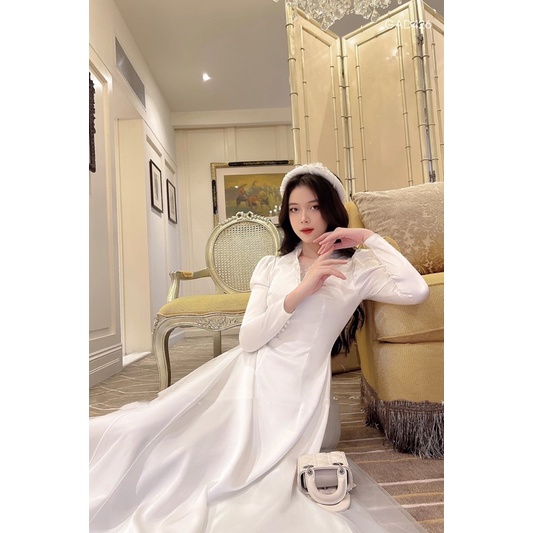 áo dài cổ V có bigsize