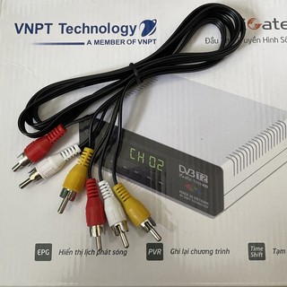 [HCM]Dây cáp AV 6 đầu bông sen (Theo đầu K+, VTC, AVG, VNPT)