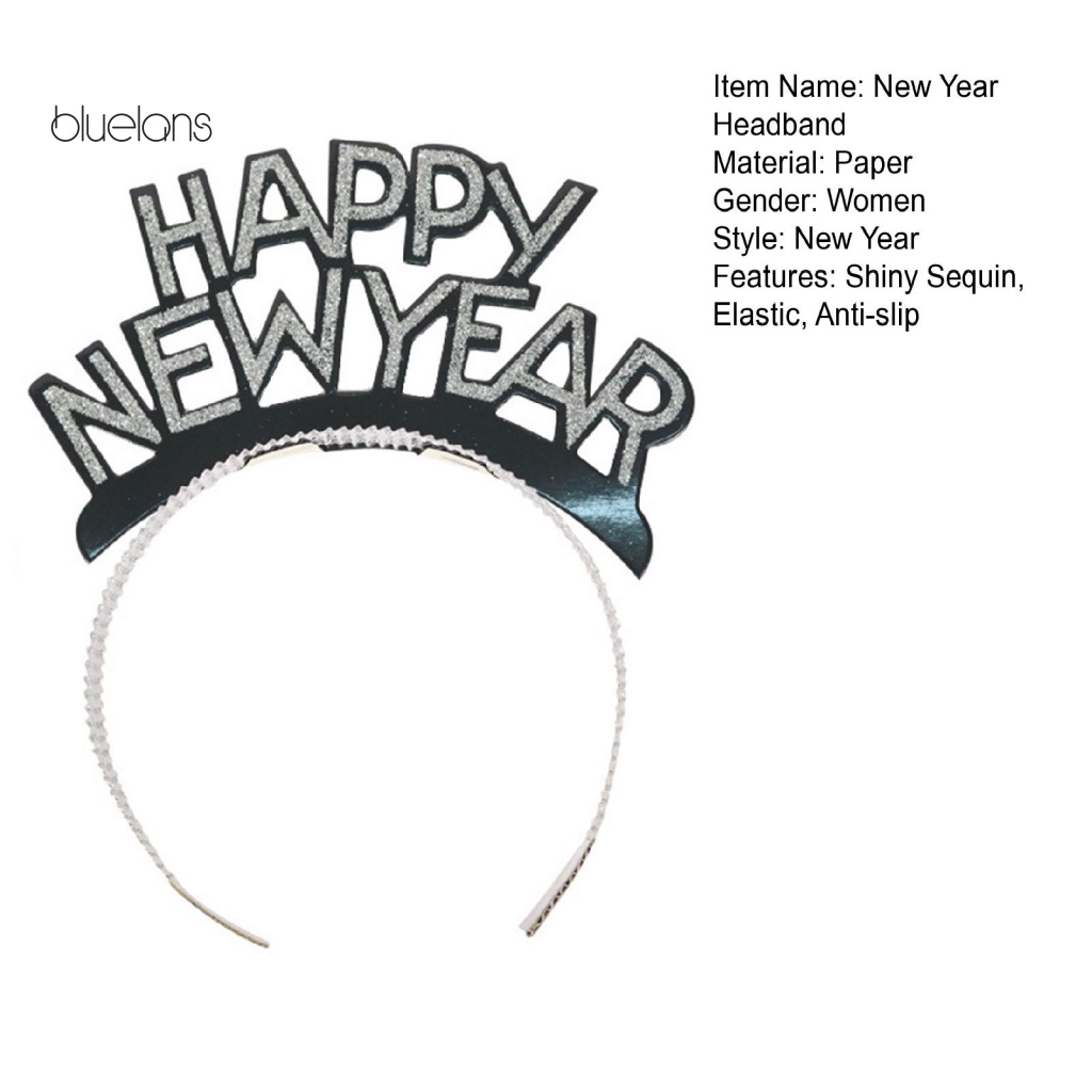 Băng Đô Cài Tóc Họa Tiết Chữ Mừng Năm Mới / Giáng Sinh