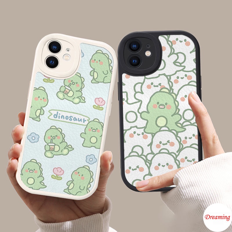 Ốp Điện Thoại Mềm Hình Khủng Long Mắt To Cho iphone 15 14 13 12 11 pro x xr xs max se 2020 6 6s 7 8 plus