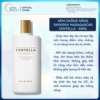 Kem Chống Nắng Skin1004 Madagascar Centella Air-Fit Suncream Plus SPF50+ PA++++ - 50mL