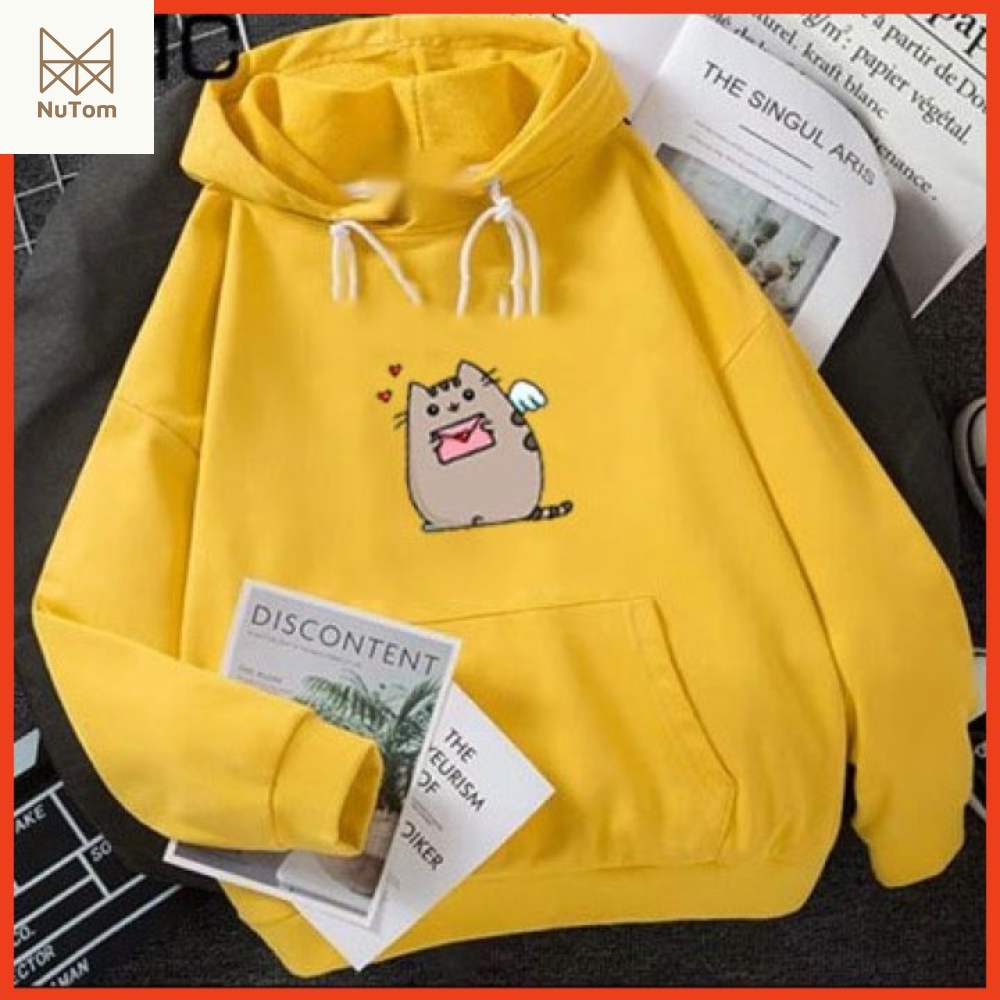 Nhiều Mẫu: Áo Hoodie Nữ Unisex NuTom Official Có Mũ Dễ Thương, Áo Nỉ Thu Đông Nữ Chất Nỉ Ấm Áp Mềm Mại In Chibi Mèo Noel | BigBuy360 - bigbuy360.vn