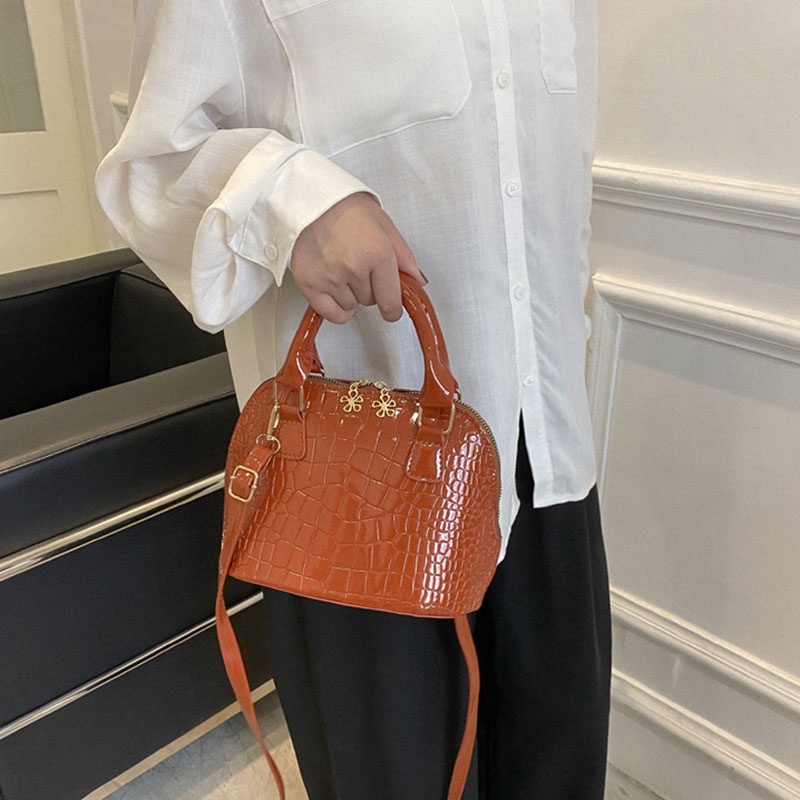 Mischa Túi Xách Da PU Màu Trơn Phong Cách Phương Tây Thời Trang Thu Đông