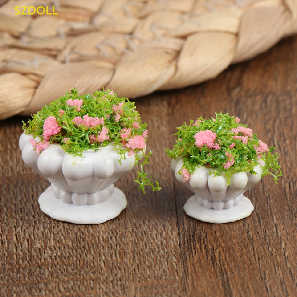 Mô Hình Chậu Cây Xanh Mini Tỉ Lệ 1: 12 Trang Trí Nhà Búp Bê
