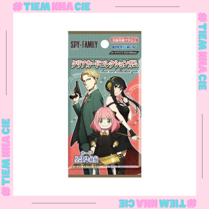 [Tiệm nhà Cie] [SẴN ] Thẻ nhân phẩm SPYxFAMILY clear gum
