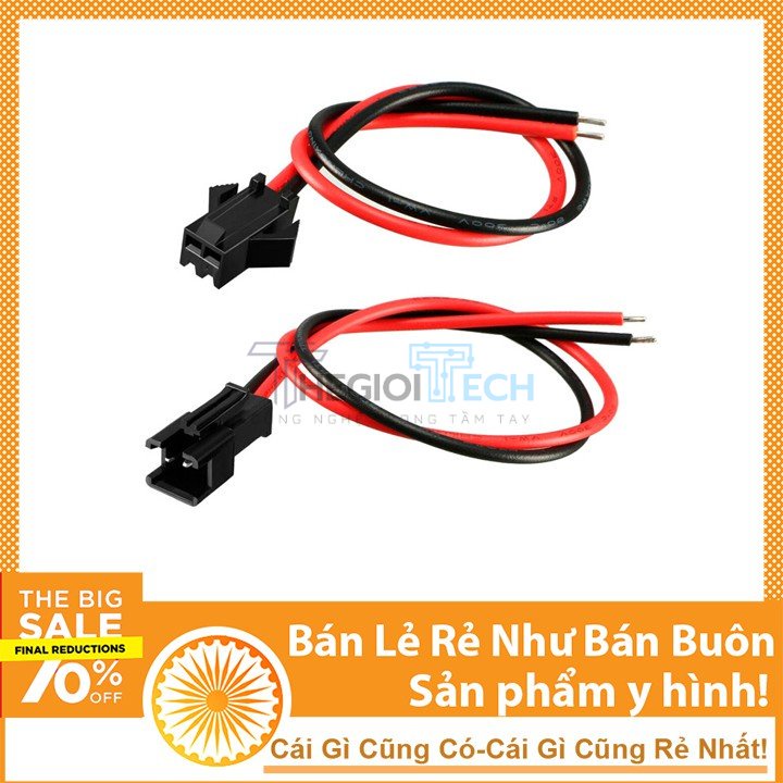 Dây Kết Nối 2P - Cặp Jack Đực Cái SM-2P 2.54mm