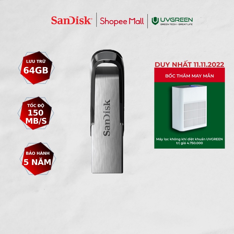 USB 3.0 SanDisk CZ73 64GB Ultra Flair upto 150MB/s