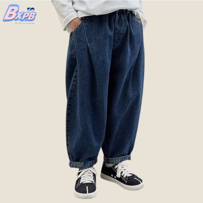 Quần jean BXPB ống rộng mặc thoải mái thời trang dành cho bé trai 3-15 tuổi