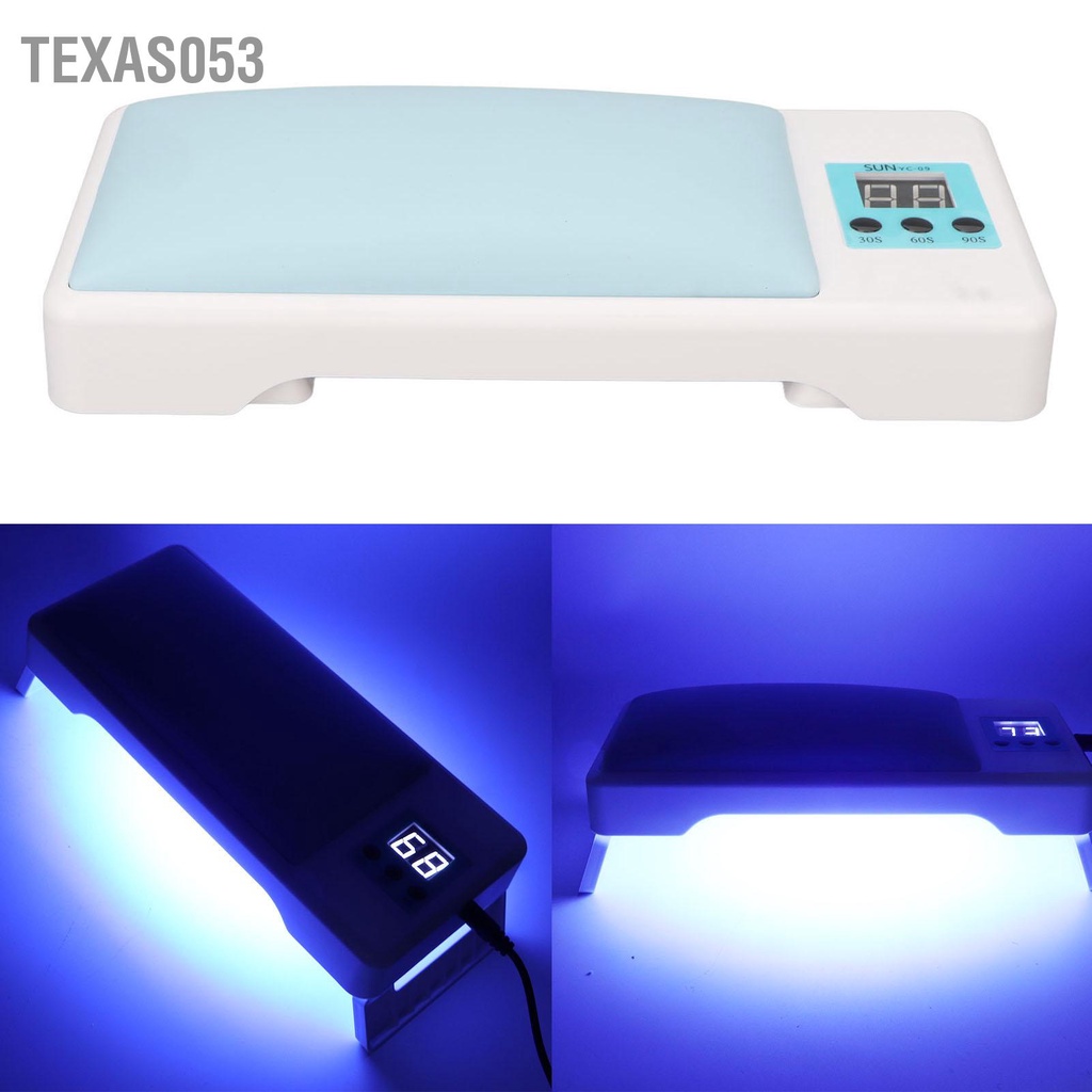 [Hàng Sẵn] Đèn UV LED Hong Khô Sơn Móng Tay - Gối Kê Tay Gấp Làm móng Di Động EU Plug 100‑240V【Texas053】