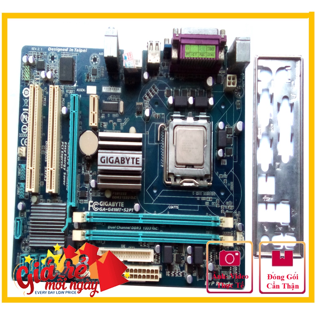 Combo Main Gigabyte G41+ Chip Xeon 3210 socket 775 xưa + FE + keo gói tản nhiệt CPU